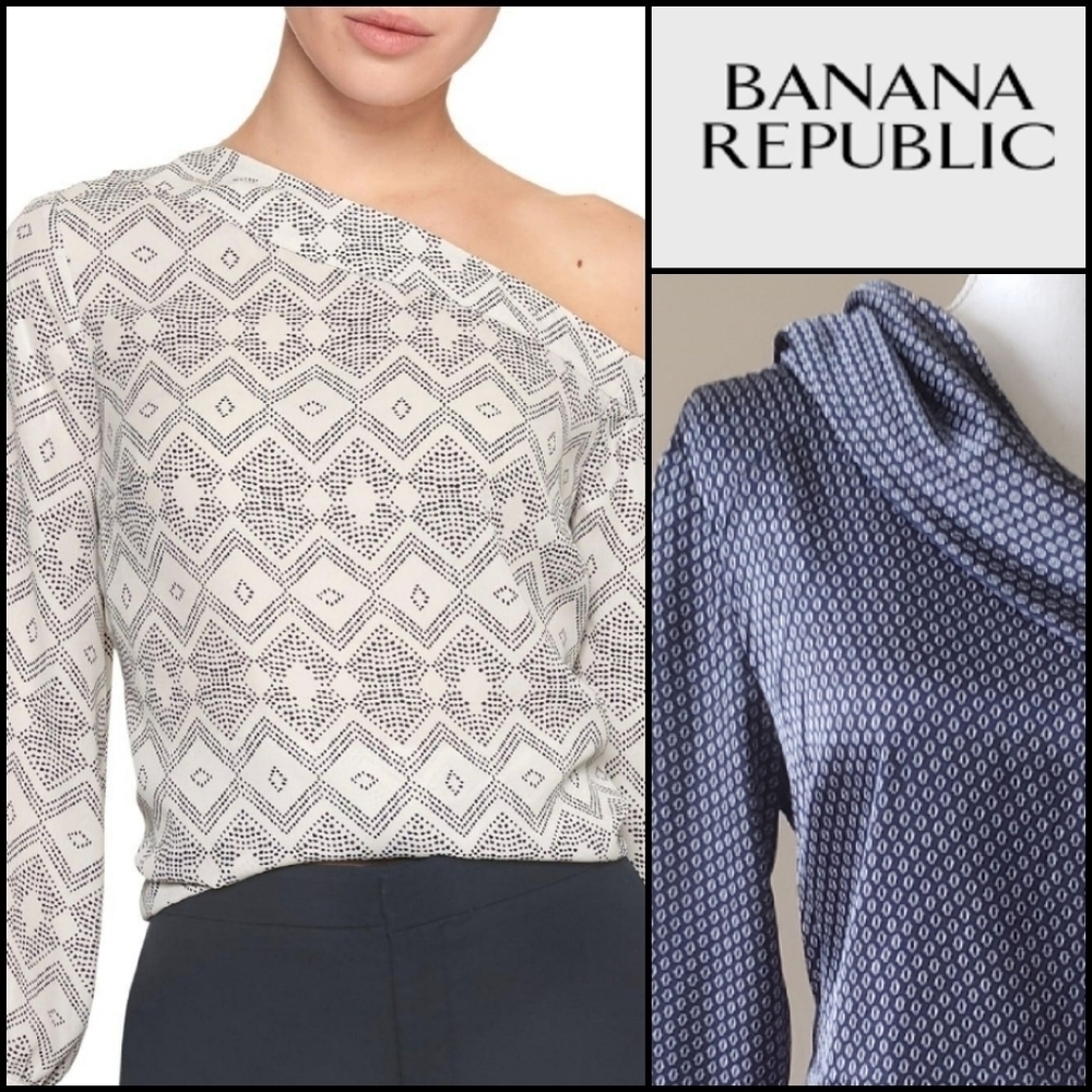 NEW! BANANA REPUBLIC one shoulder blouse small.